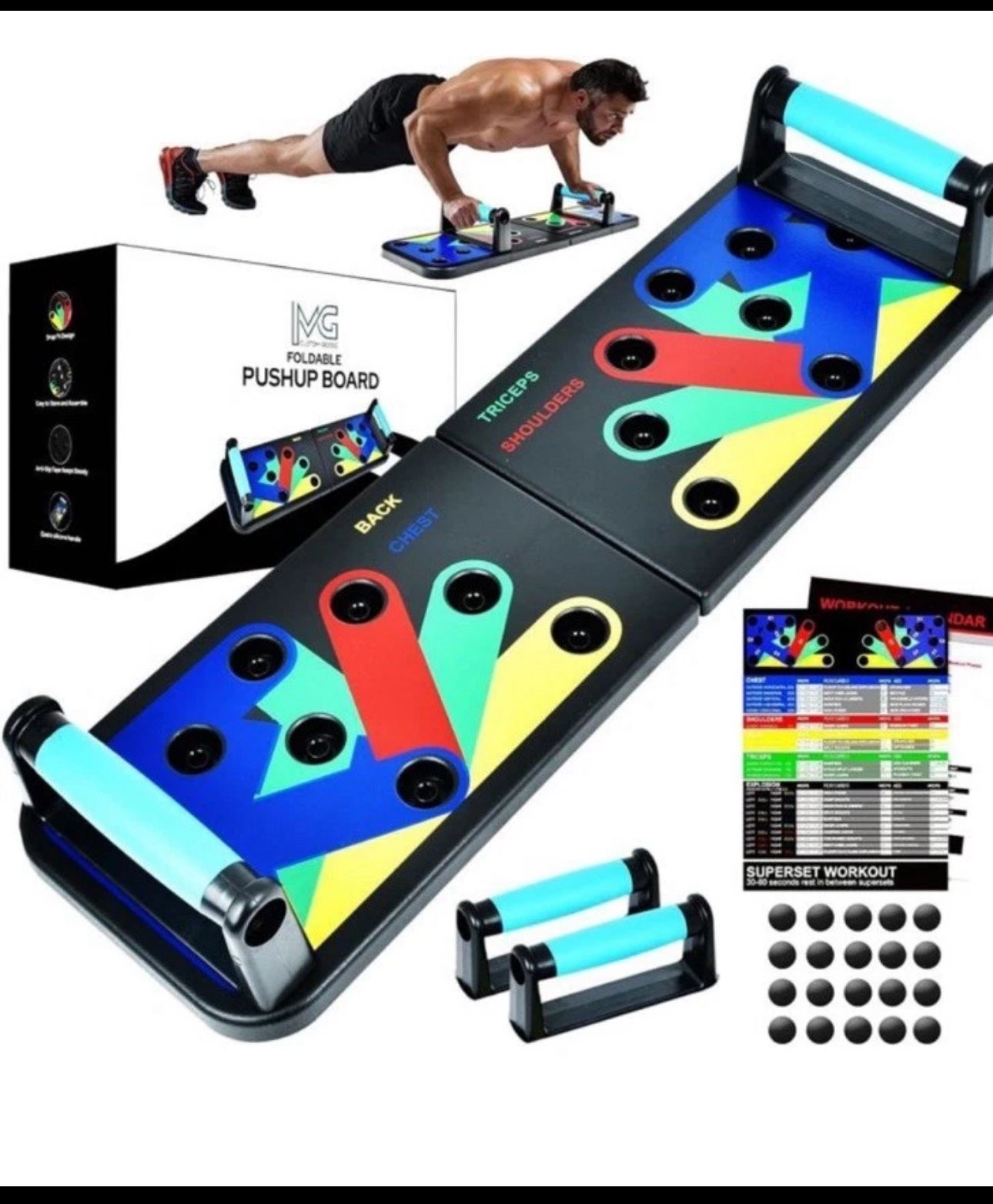 Push-up Board With Resistance Bands