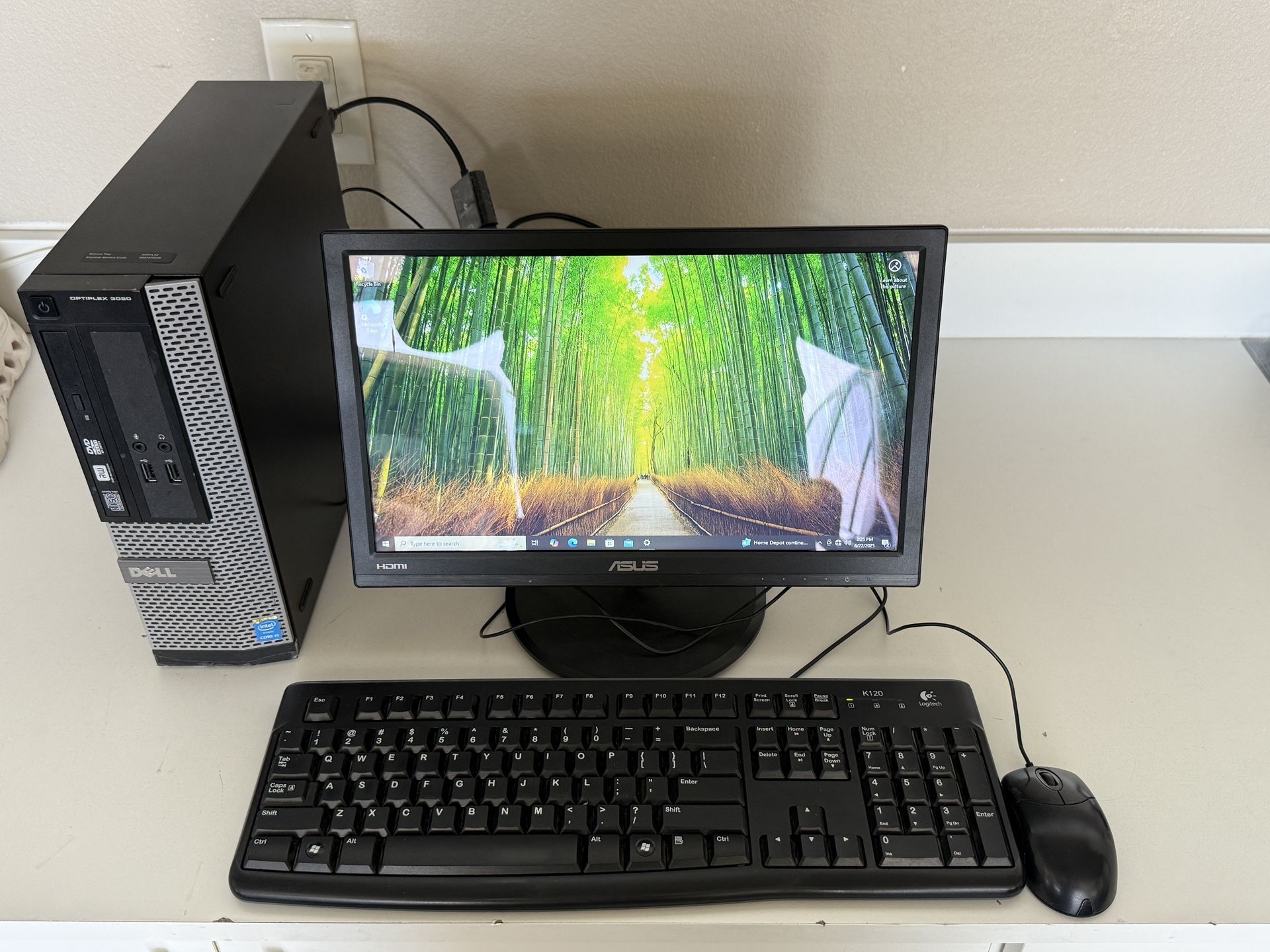 Dell Optiplex 3020 PC + ASUS 15.6” Touchscreen Monitor – $50