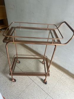 Bronze/gold rolling cart