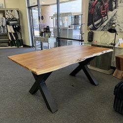 Solid Wood Live Edge Dining Table 