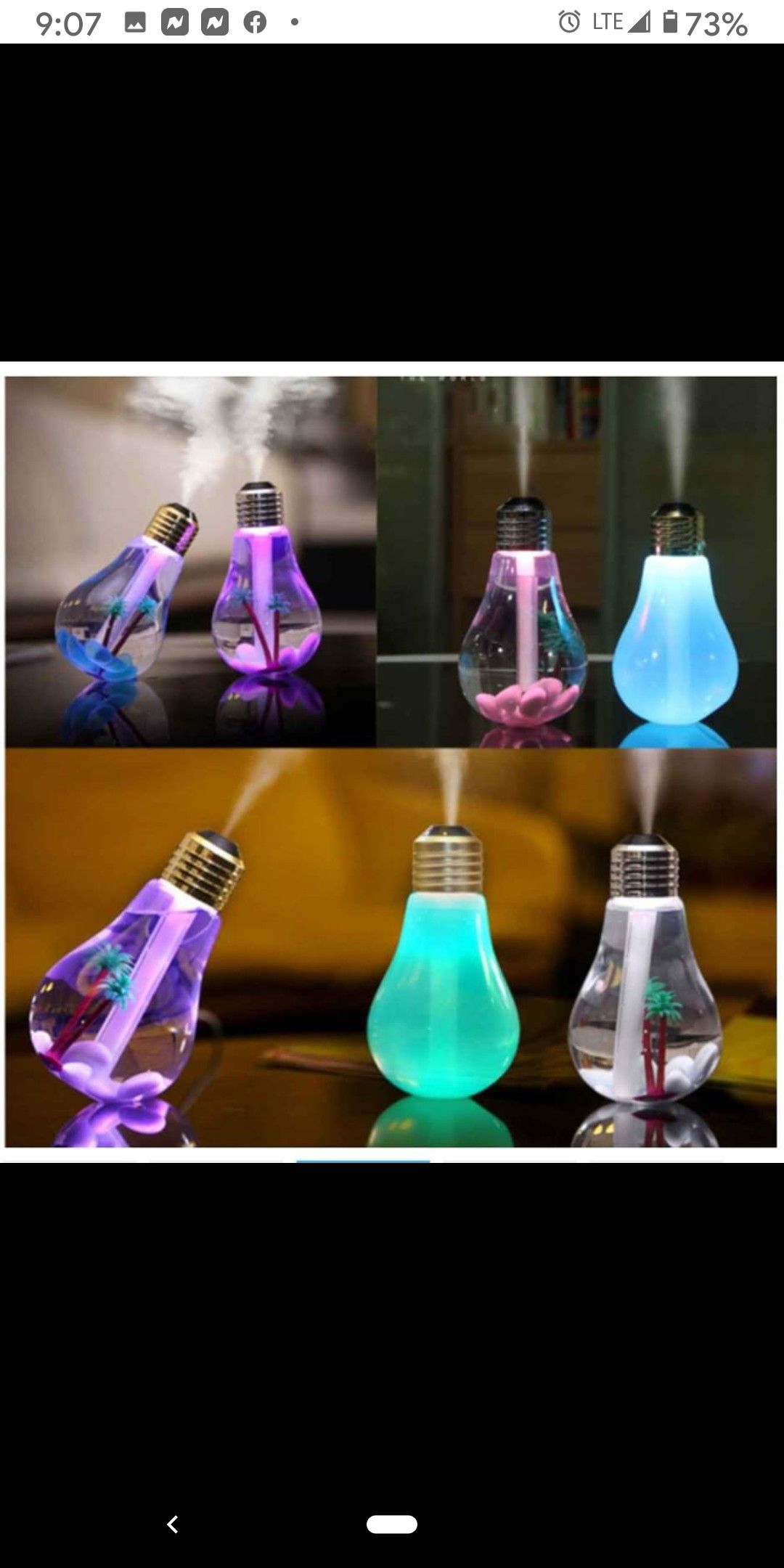 Ultrasonic humidifier for essential oils w/ LED night light