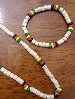 White African Necklace and Bracelet Set