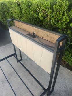 Twin Bed With Mattress And Connecting Plug For Phone Or Laptop 