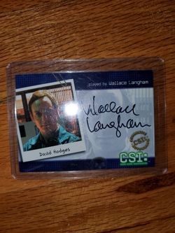 CSI Wallace Langham Actor Autograph Card
