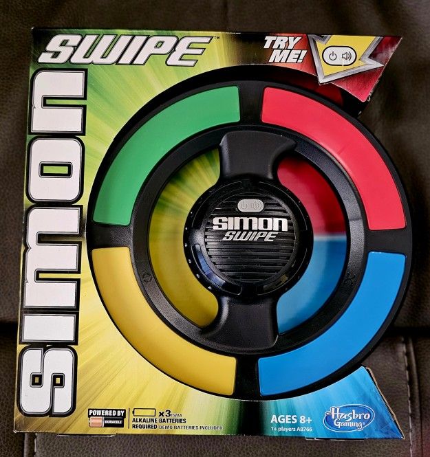 Neon Memory Rush: Hasbro Simon Swipe Game (New in Box)