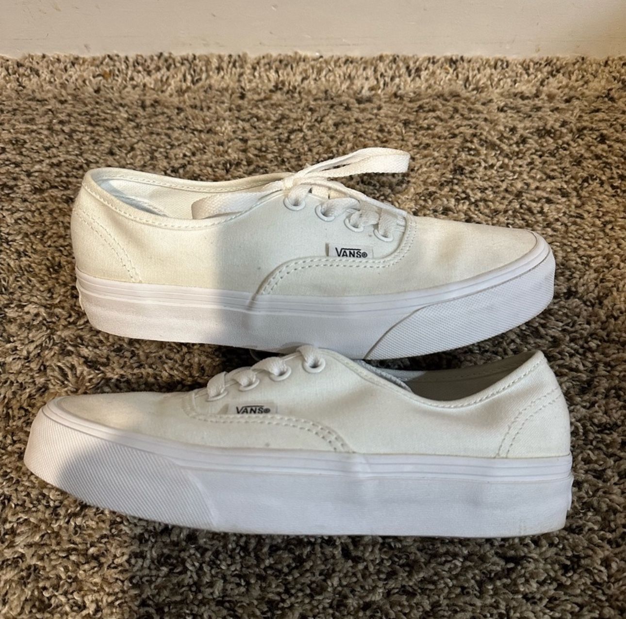 VANS Authentic All White Shoes Womens Size 5
