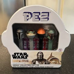 Disney Star Wars Pez Dispenser Set: The M andalorian / Grogu Gift Tin