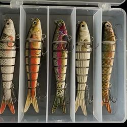 Multi Jointed Fishing Lures 5pack 