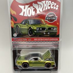 Hot Wheels Red Line Club 1968 Custom Plymouth Barracuda 2025 Selections Car