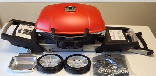 Napoleon TravelQ 285 Portable Gas BBQ Grill, Propane, Red Lid #726 Thumbnail
