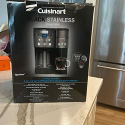 Gently Used Cuisinart Black Stainless Collection, Coffee Center, 2-in-1, 12 Cup Coffee Maker And Single Serve Brewer