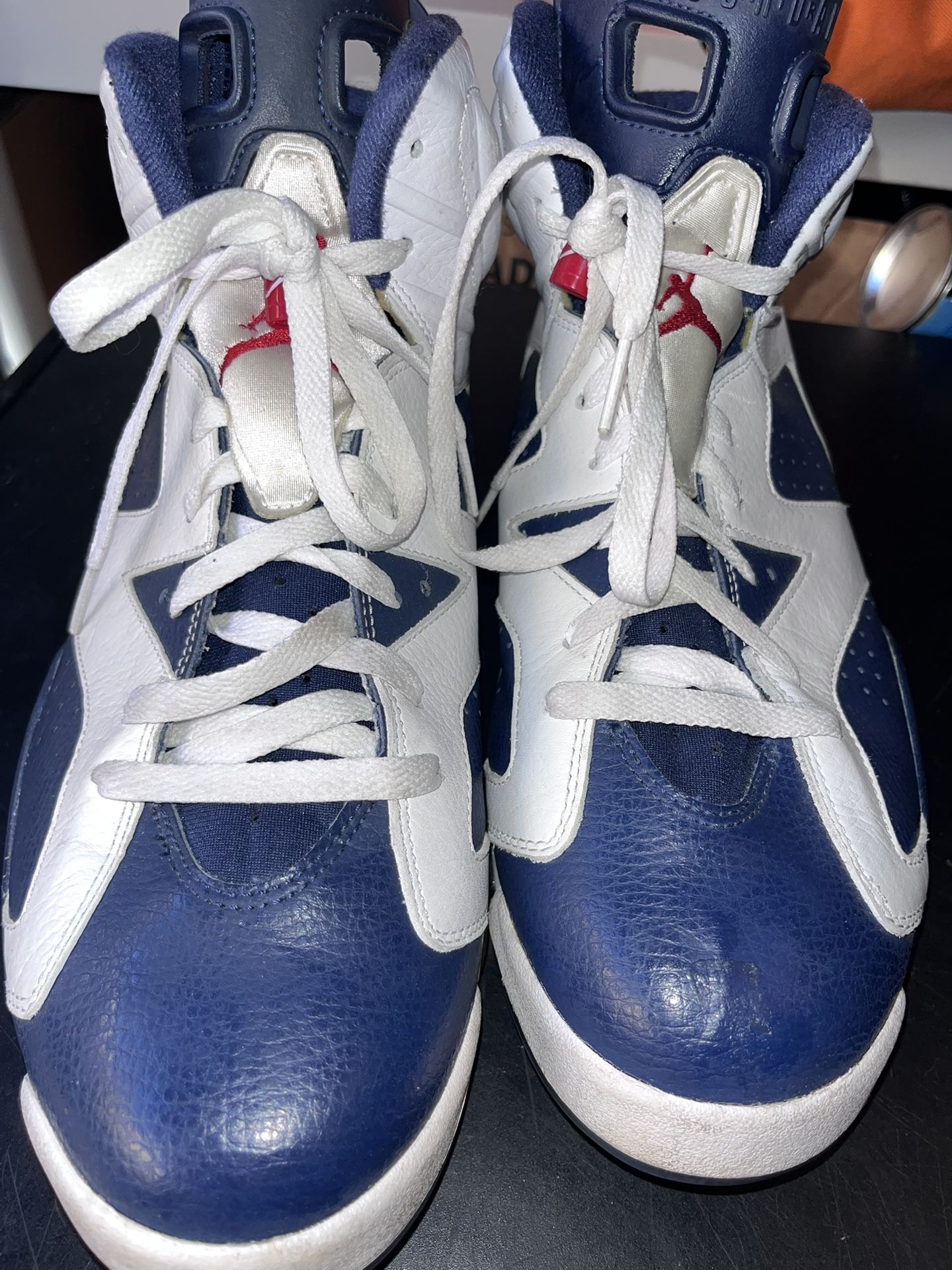 Air Jordan 6 Retro (White/Navy/Red) – Size 13 – $80