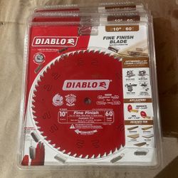 DIABLO 10in. x 60-Tooth Fine Finish Saw Blade for https://offerup.com/redirect/?o=V29vZC50b29scw==,battery 