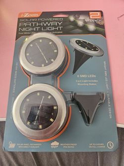 I-ZOOM SOLAR PATHWAY LIGHTS 2 PACK-OUTDOOR GROUND LIGHTS