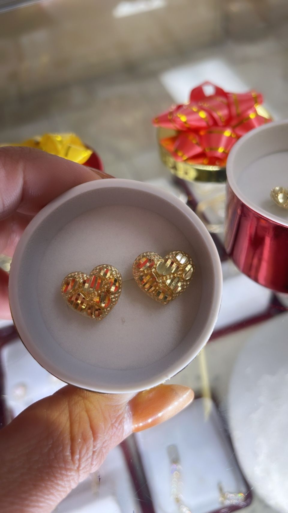 Aretes Nuggets De Corazon ❤️ 14k Garantízado