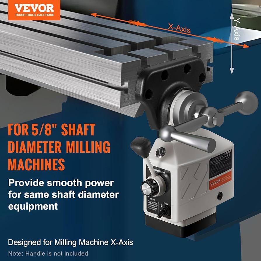 Al-310S Power Feed X-Axis 450 in-lb Torque,Power Feed Milling Machine 0-200PRM, Power Table Feed Mill 110V,for Bridgeport and Similar Knee Type Millin