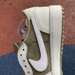 Olive Neutral Jordan 1 Low Golf Stellar Travis Rise