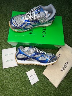 Bottega Veneta Orbit Sneakers Silver Blue
