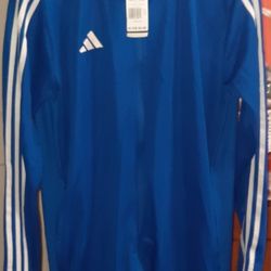 Adidas Team Royal Blue 3 Stripe Slim Fit Track Jacket size XL + 2