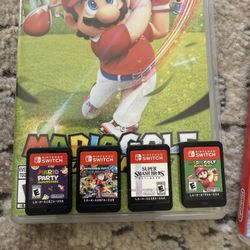 Nintendo Switch Games - Mario Kart 8, Mario Speed Golf, Mario Party Super Stars, Super Smash Bros Ultimate 