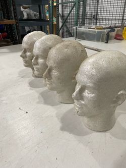 Styrofoam Mannequin Heads – Set of 4 – Great for Hats, Wigs, Displays & Crafts – $10 for All