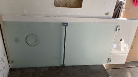 Free. Blurred shower sliding doors