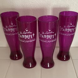STARDUST CASINO PLASTIC COCKTAIL GLASSES COLLECTIBLE