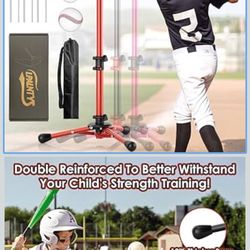 2025 New Upgrade Portable Batting Tee for Baseball/Softball,Baseball Tee for Kids, Batting Tees for Baseball with Carry Bag, Portable Stable Tanner Te