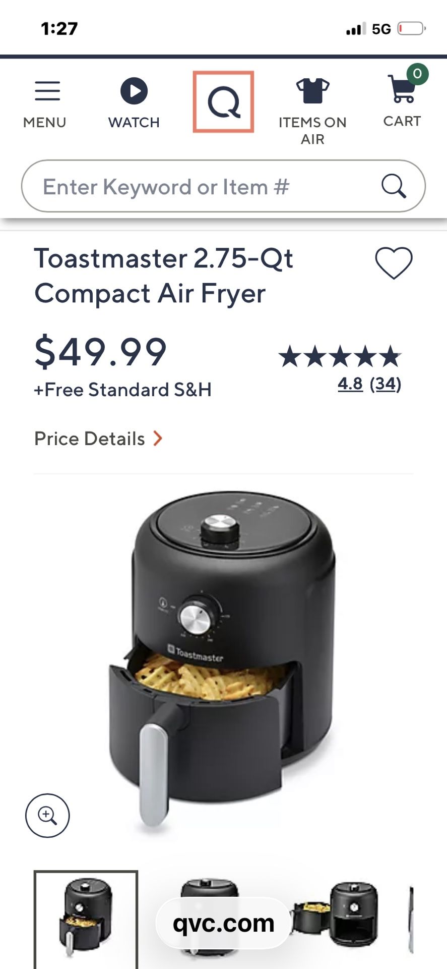 Air Fryer Toastmaster New