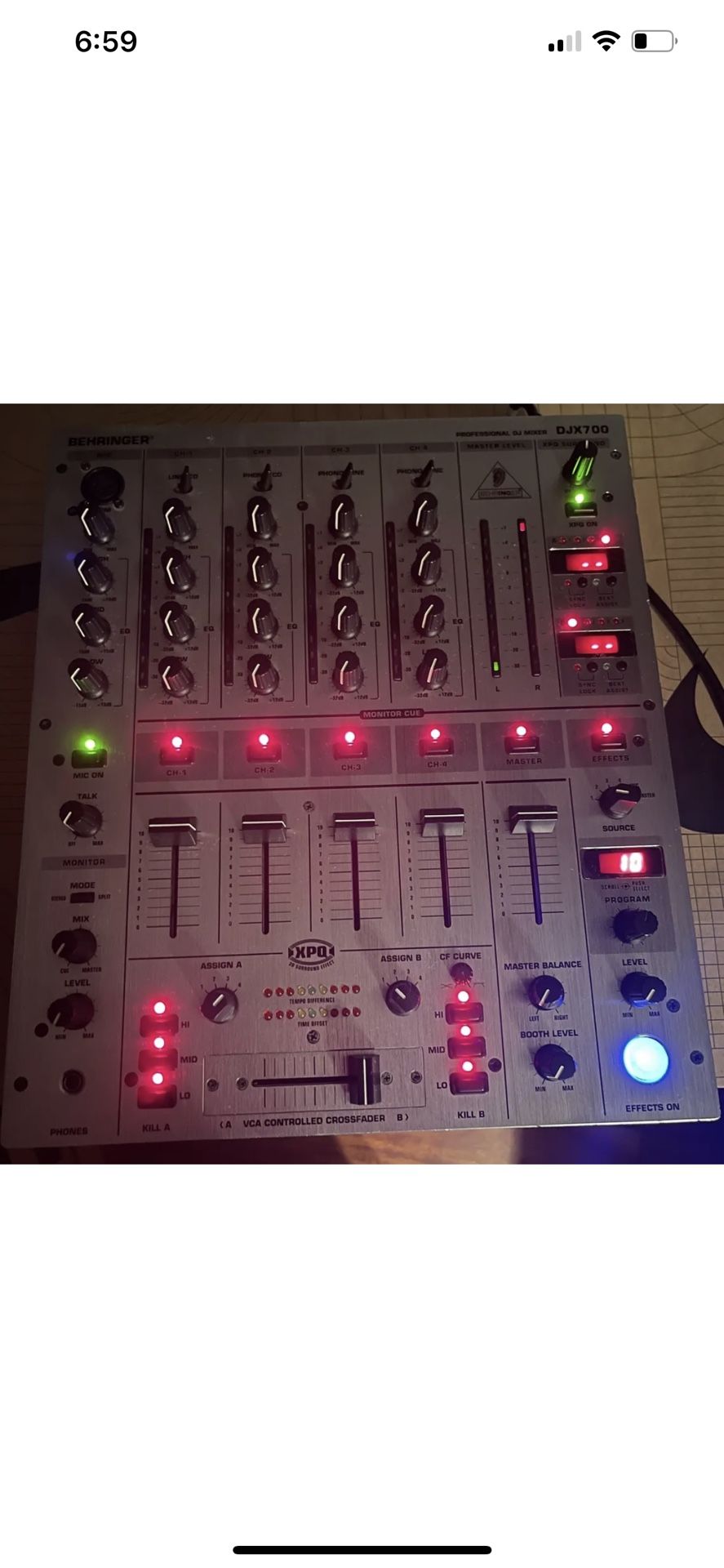 Behringer DJX700 Professional Series 5-Channel DJ Mixer