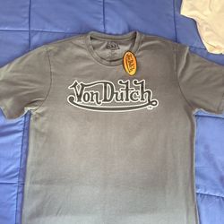 Von Dutch Grey t-shirt “Flying Eye” Size M