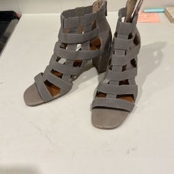 Gray High Heel Sandal