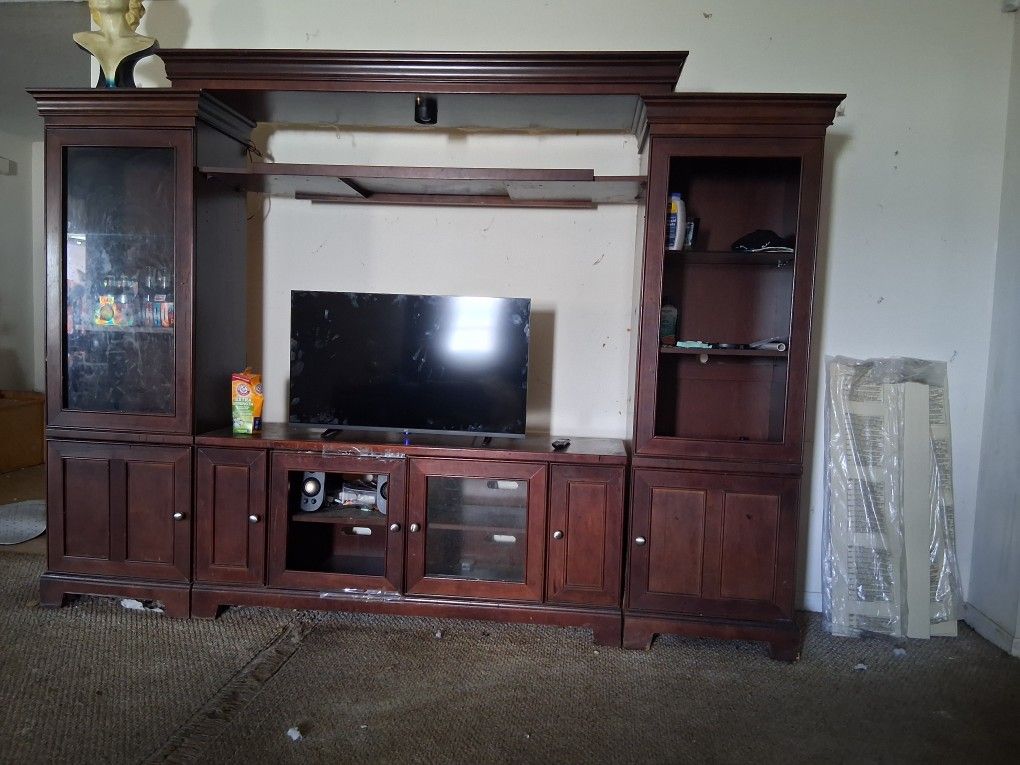 Real Wood Entertainment Center