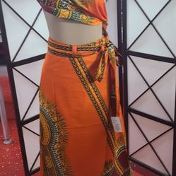African  wrap around dashiki skirt 