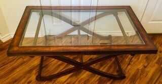 Cocktail Table with Beveled Glass Top - Beautiful