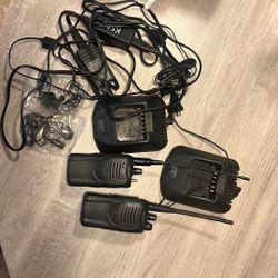Kenwood CB Radio Receivers, Two Charging Docks, 2 Ear Pieces