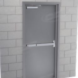 Steel Man Door W/ all Parts and accessories