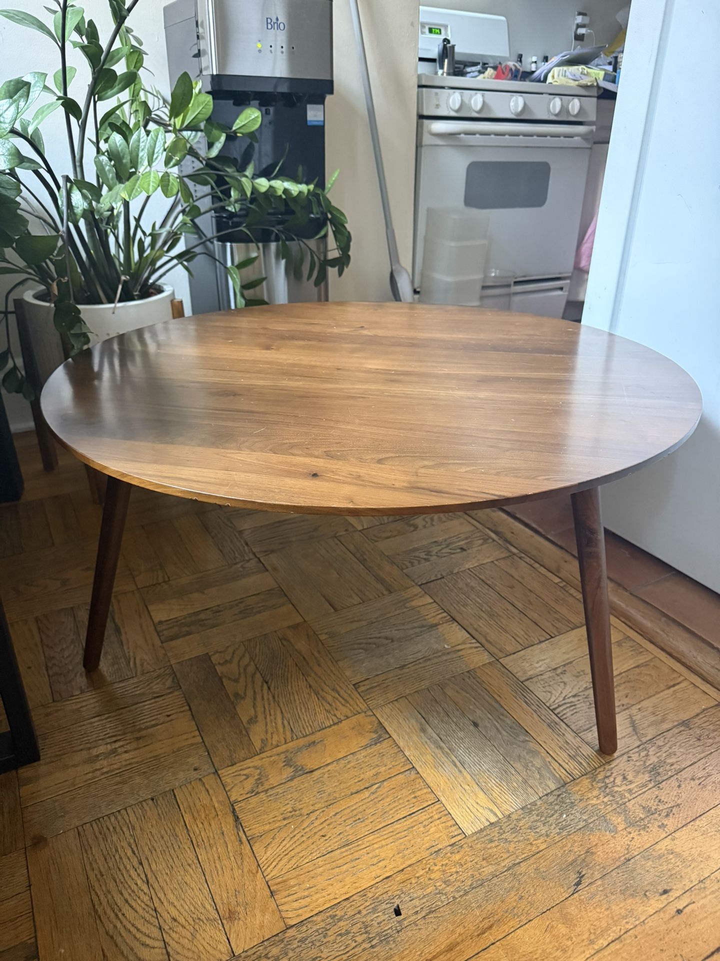 Walnut Coffee Table 35inch Diameter
