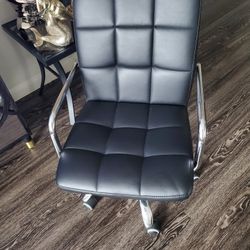 Black leather chair