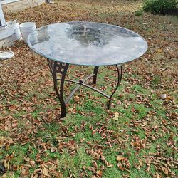 GLASS PATIO TABLE 