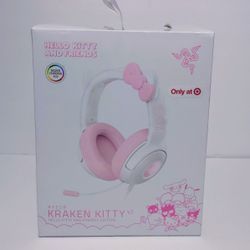 Razer Kraken Kitty V2 Wired USB A Gaming Headset with Kitty Ears and Chroma RGB Lighting - Hello Kitty Edition