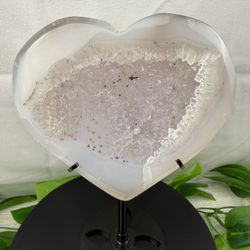 Crystal Agate Heart