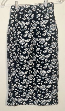 Black and Blue Pencil Skirt
