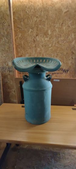 Antique Milk Jug Tractor Seat 
