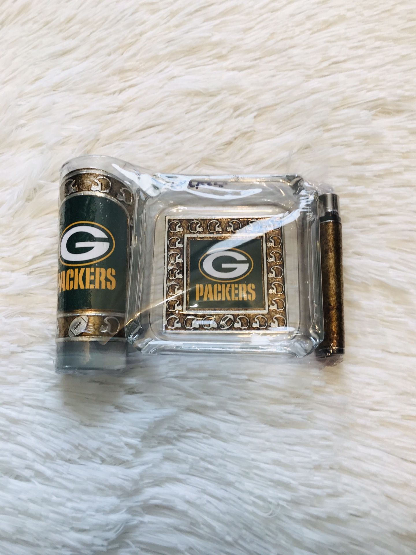 Green Bay Packers ashtray set