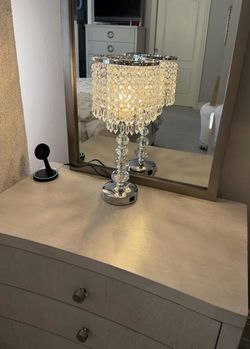 Crystal Chandelier Table Lamp