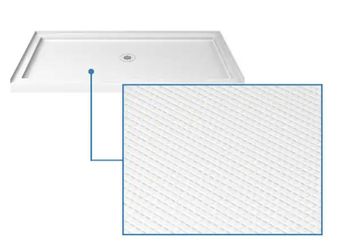 Dreamline 36" X 60" Single Threshold Shower Pan With Center Drain In White