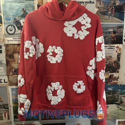 Denim Tears- Cotton Wreath - Red - Hoodie - Size Medium