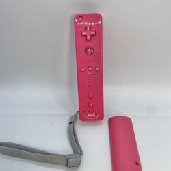 Official Pink Remote Nintendo Motion Plus Inside +strap Controller Wiimote Wii U 