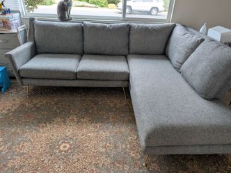 West Elm Mid Century Carlo chaise sectional- reupholstering project